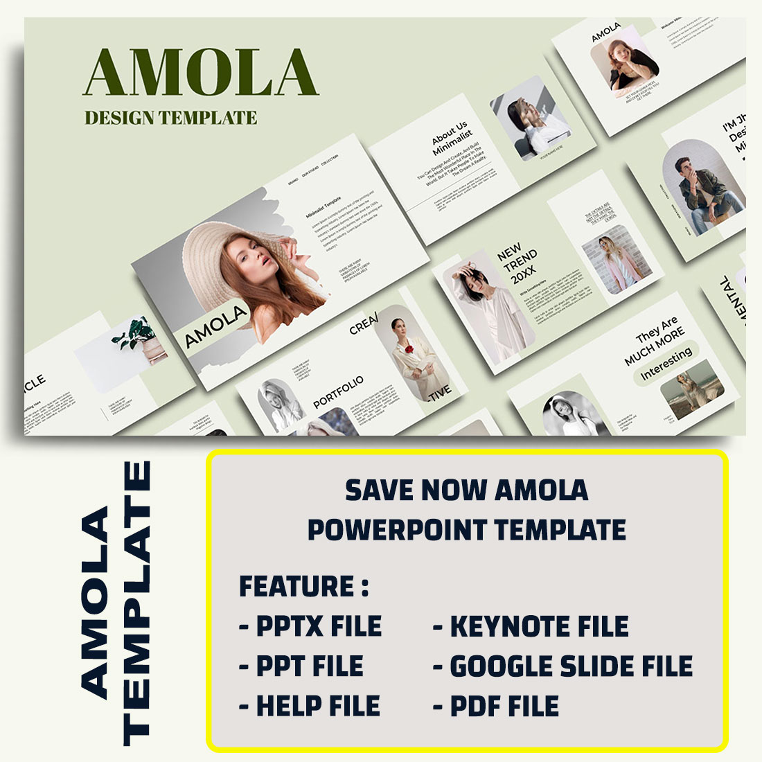 Amola Persentation Template preview image.