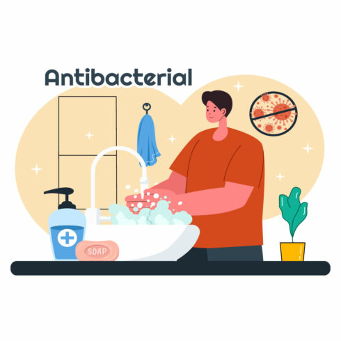 9 Antibacterial Vector Illustration cover image.