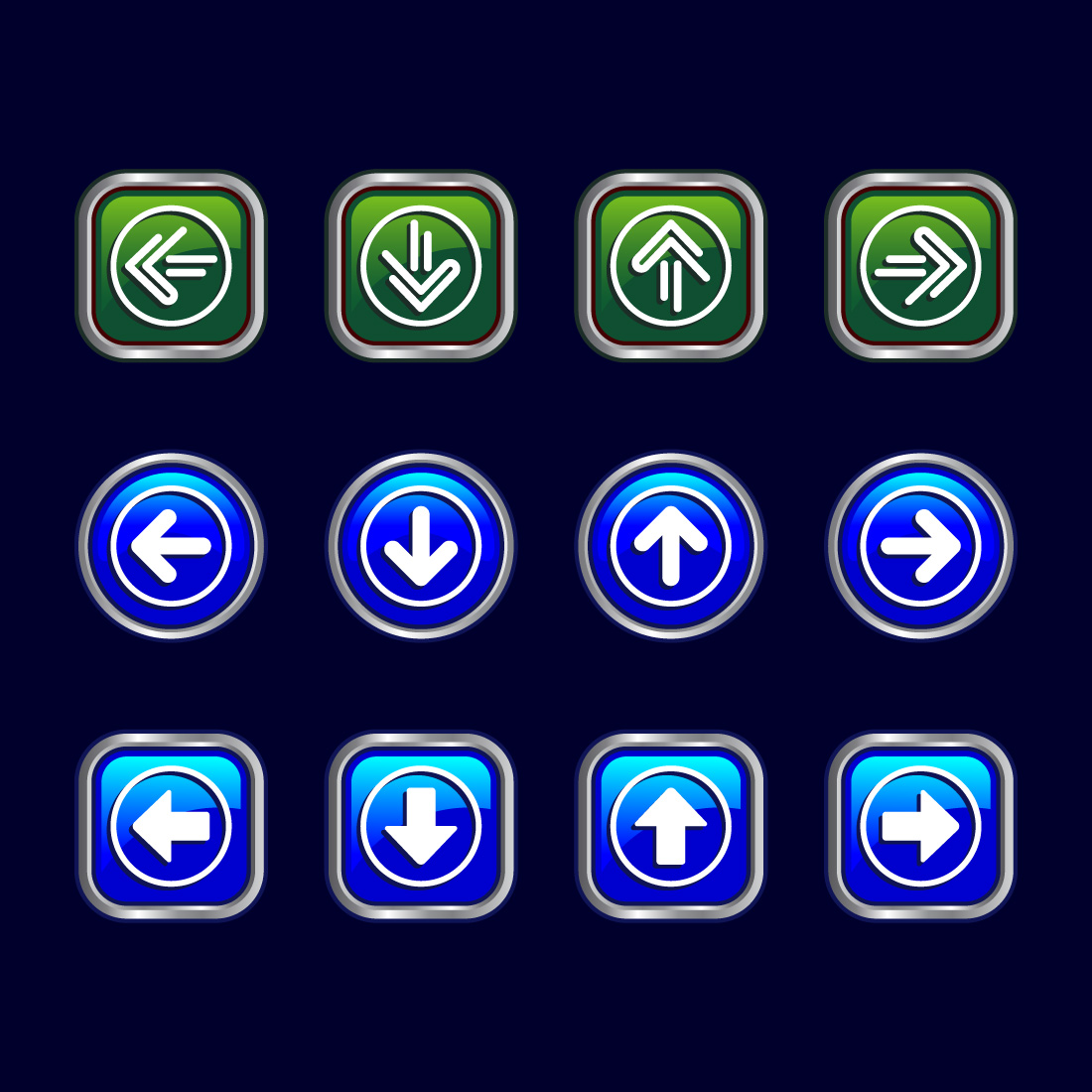 Right, Left, Up, Down Arrow Icon Design Illustration, Arrow Sign For Apps And Websites, Button Design cover image.