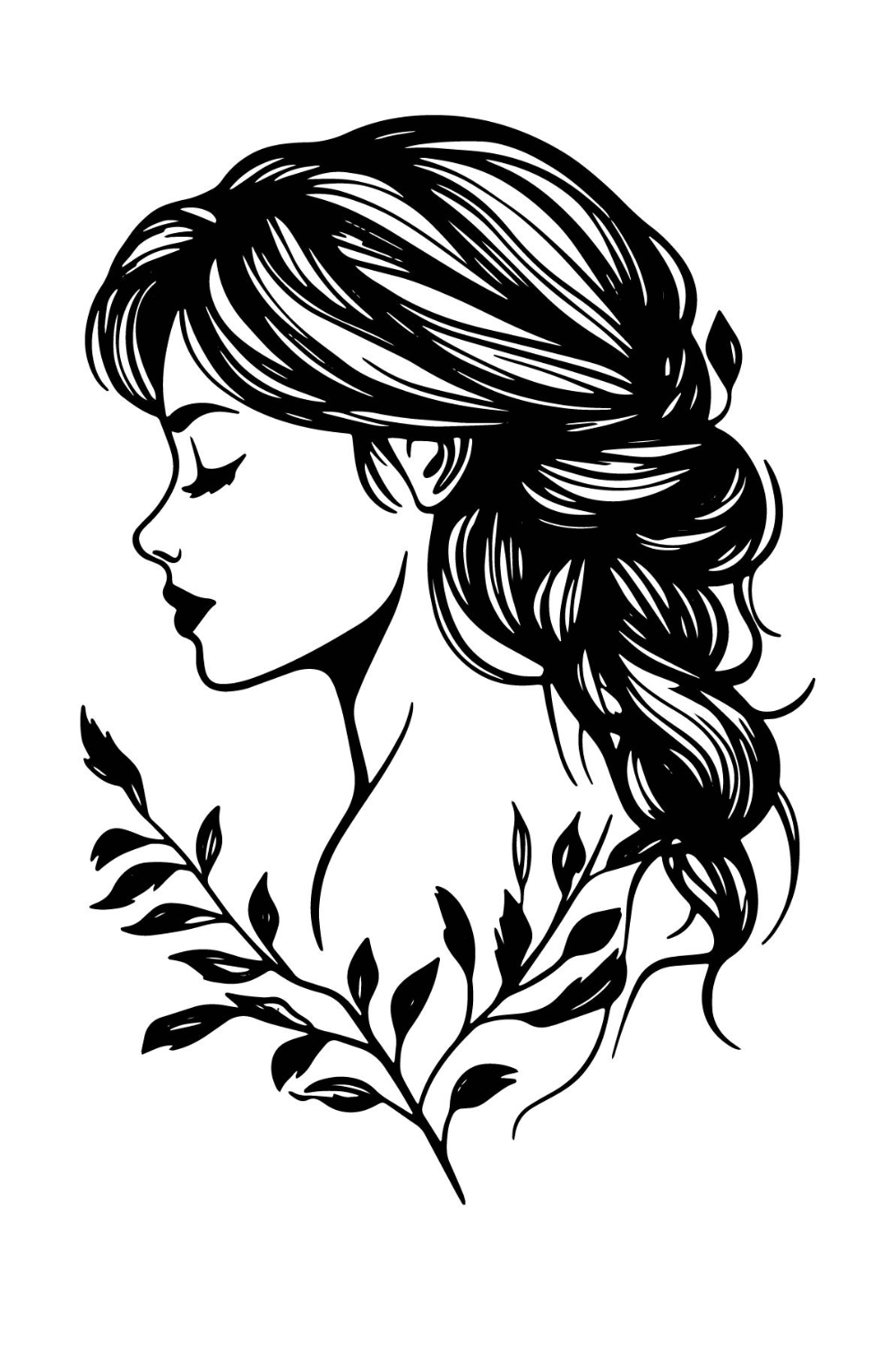 Beauty Parlor logo Illustration pinterest preview image.