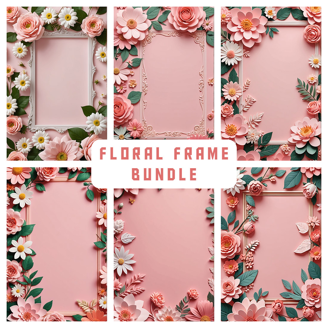 Floral Frame Bundle (15 Photos) cover image.