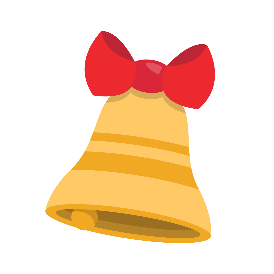 Festive Christmas Bell Sticker in SVG Format preview image.