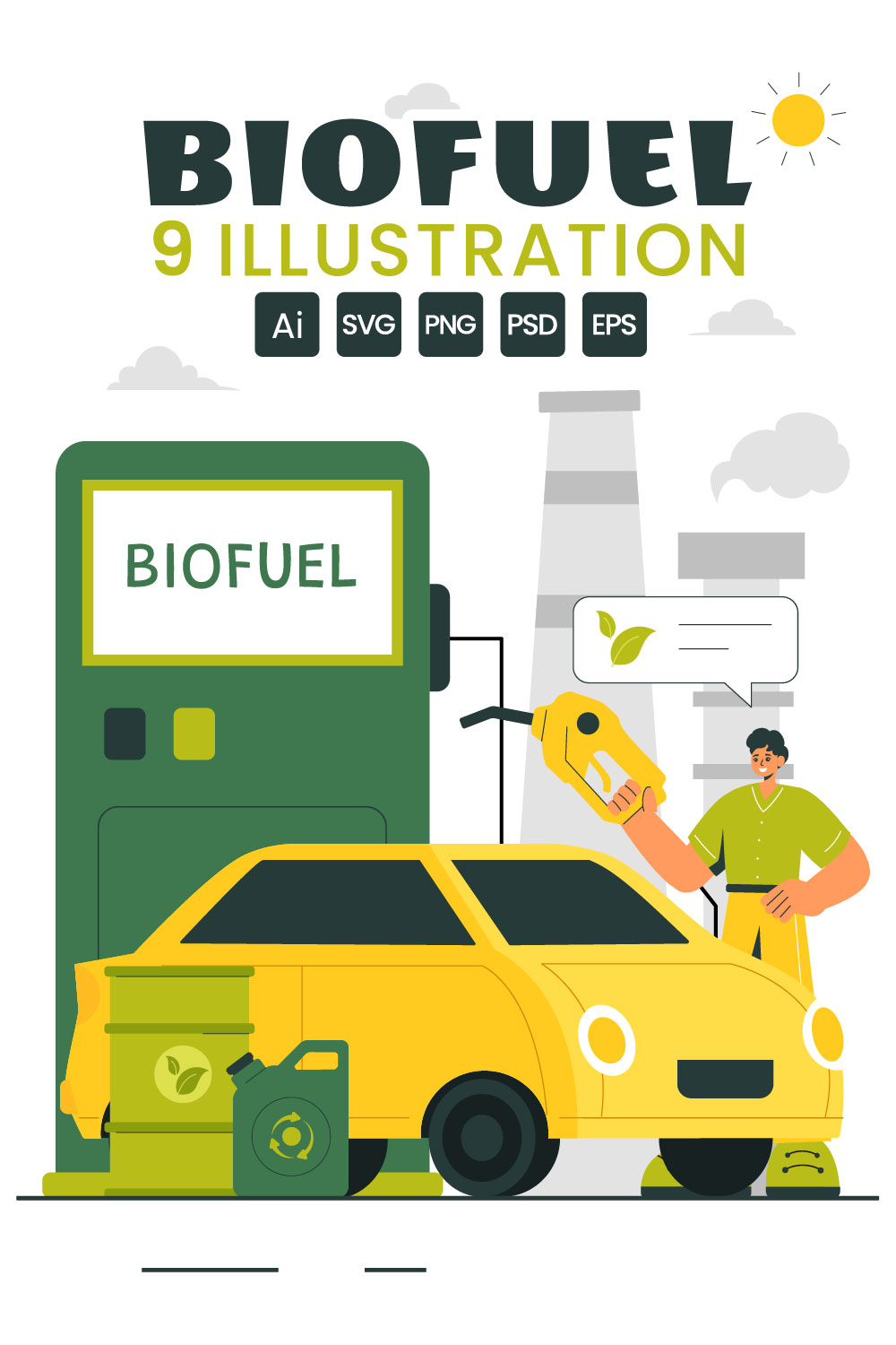 9 Biofuel Life Cycle Illustration pinterest preview image.