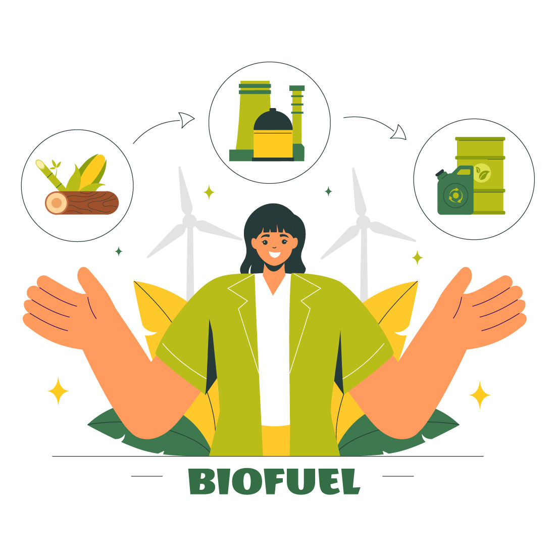 9 Biofuel Life Cycle Illustration preview image.