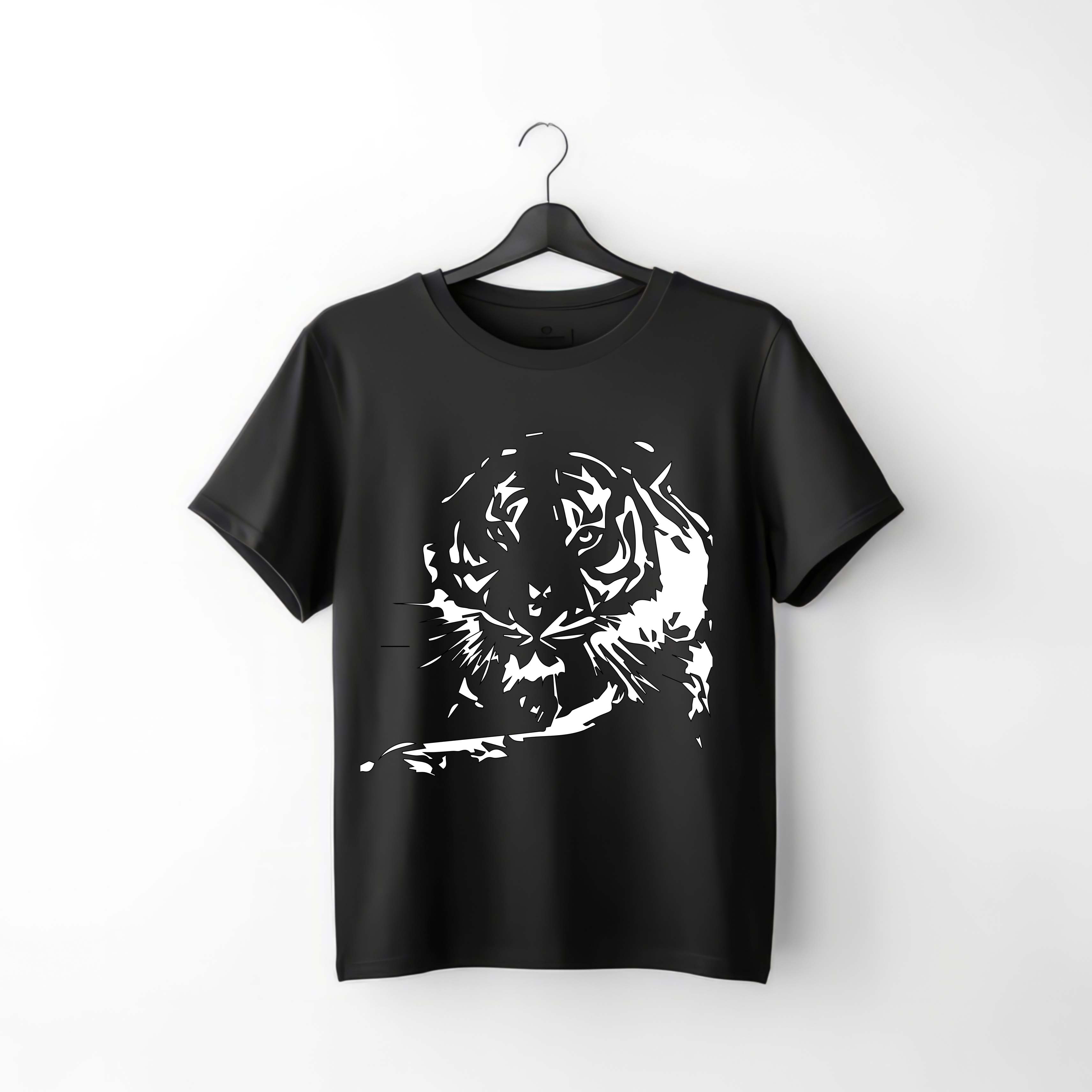 Tiger Head T-Shirt Design preview image.