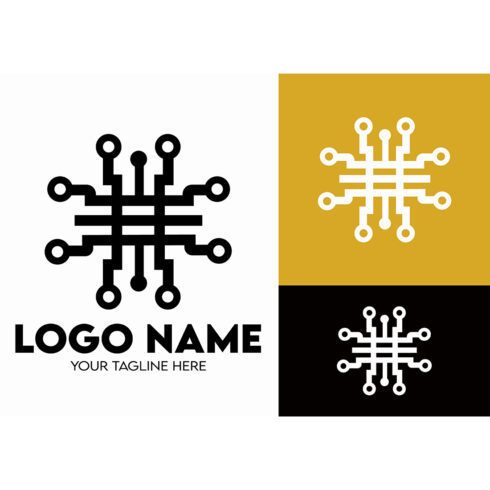 Modern Minimalist Tech Start-up Logo Design for Businesses With AI Chipset Sign, Professional Creative Artificial Intelligence Start-up Luxury Elegant Gradient Monogram Logo Design for Brands Companies cover image.