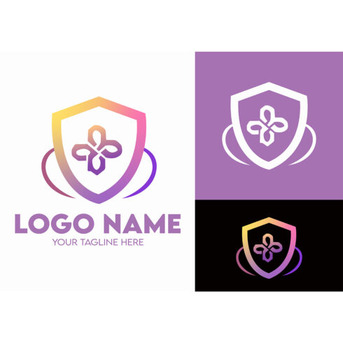 Modern Minimalist Security Company Start-up Logo Design for Businesses With Shield Lock Sign, Professional Creative Monogram For Security Start-up Colorful Gradient Logo Design for Brands Companies cover image.