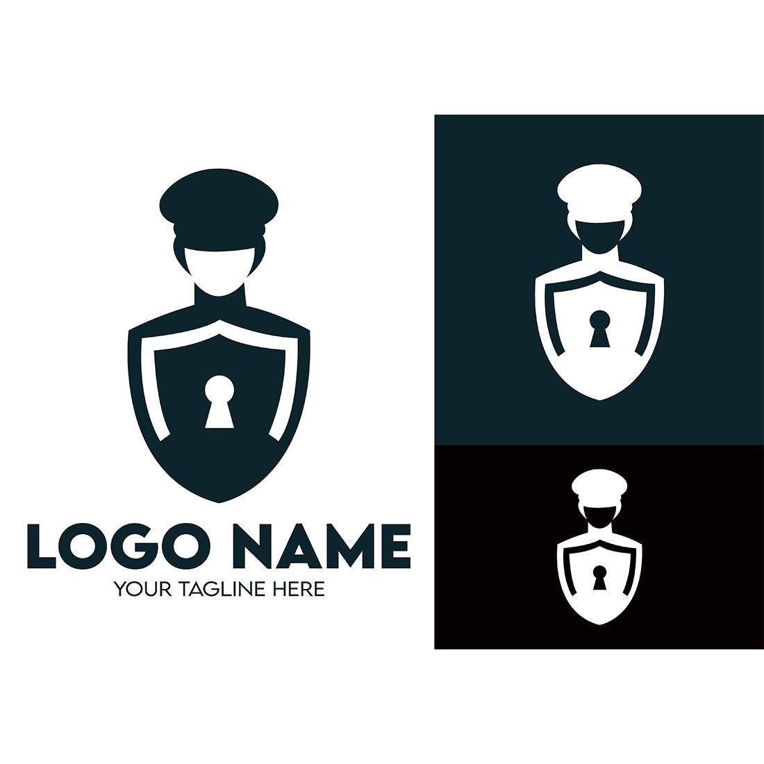 Modern Minimalist Security Company Start-up Logo Design for Businesses With Shield Lock Sign, Professional Creative Monogram For Security Start-up Colorful Gradient Logo Design for Brands Companies preview image.