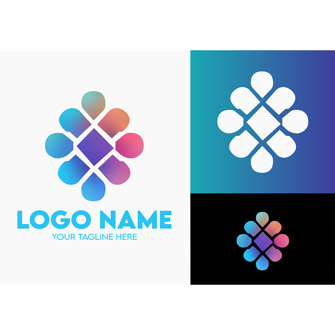 Modern Minimalist Tech Start-up Logo Design for Businesses With AI Chipset Sign, Professional Creative Artificial Intelligence Start-up Luxury Elegant Gradient Monogram Logo Design for Brands Companies cover image.