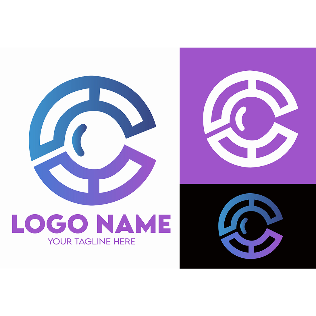 Modern Minimalist Tech Start-up Logo Design for Businesses With AI Chipset Sign, Professional Creative Artificial Intelligence Start-up Luxury Elegant Gradient Monogram Logo Design for Brands Companies cover image.