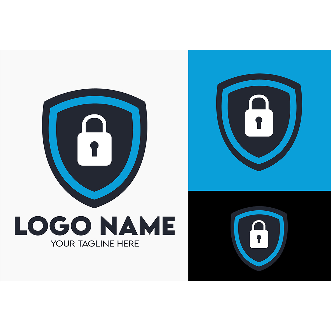 Modern Minimalist Security Company Start-up Logo Design for Businesses With Shield Lock Sign, Professional Creative Monogram For Security Start-up Colorful Gradient Logo Design for Brands Companies cover image.