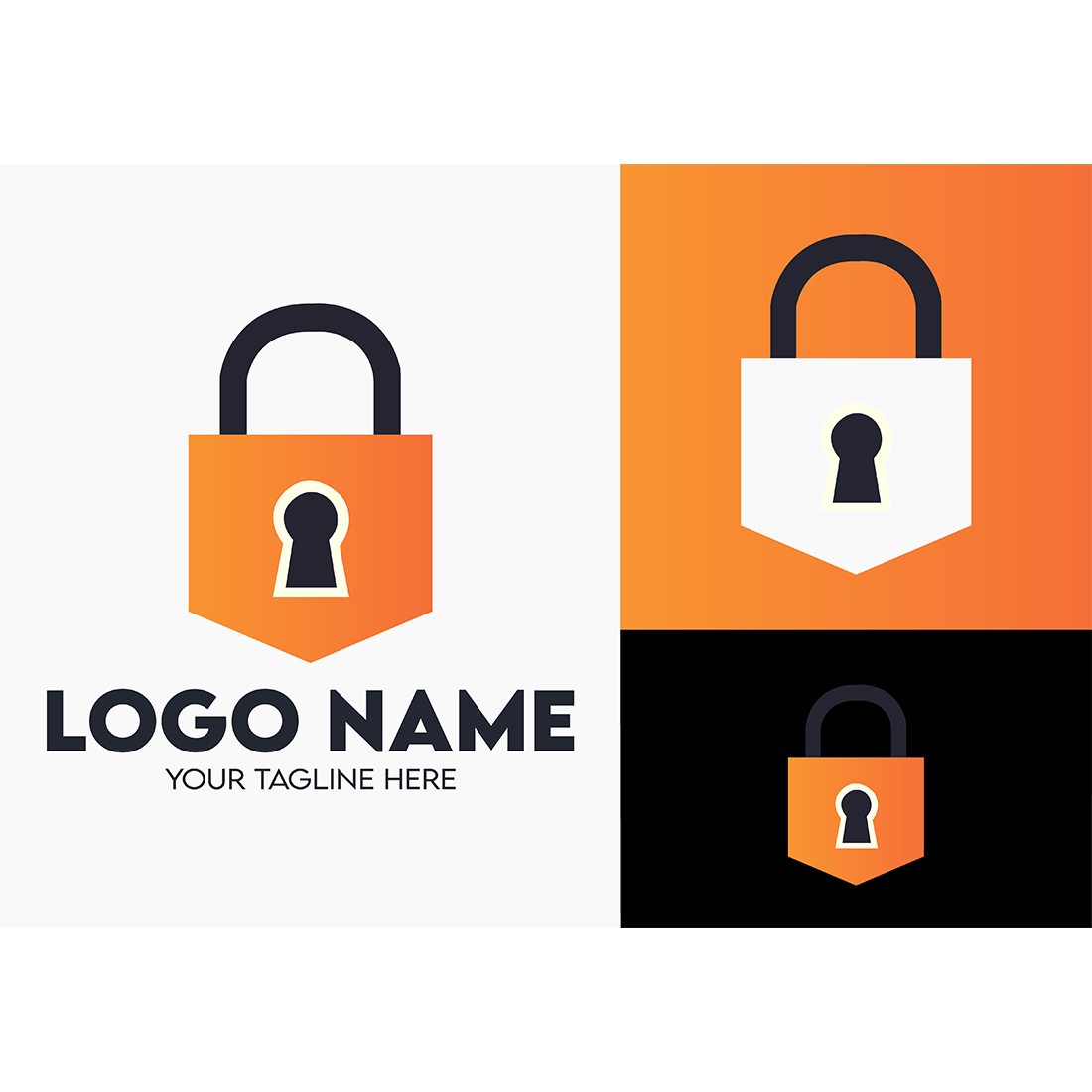 Modern Minimalist Security Company Start-up Logo Design for Businesses With Shield Lock Sign, Professional Creative Monogram For Security Start-up Colorful Gradient Logo Design for Brands Companies cover image.