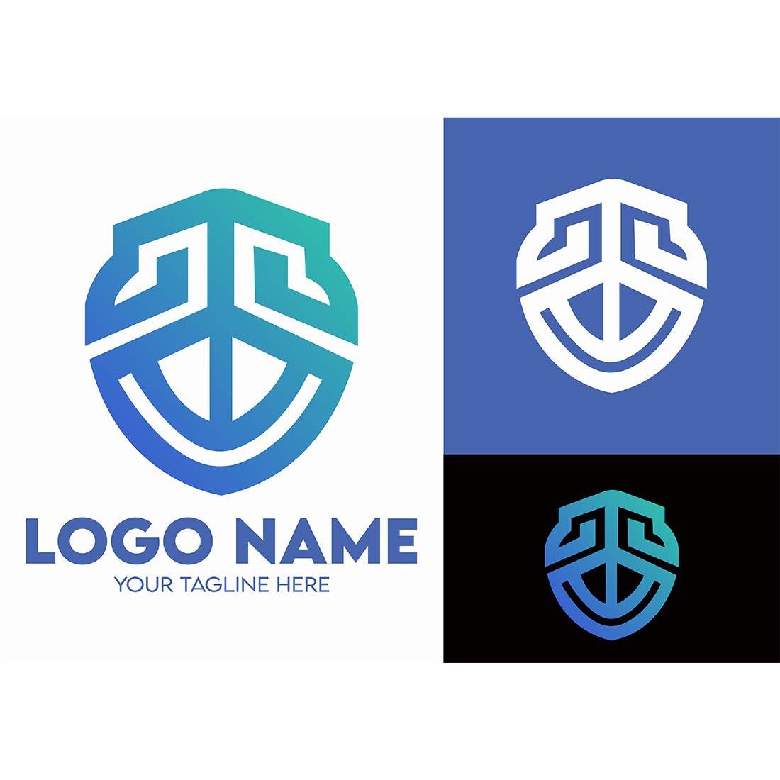 Modern Minimalist Tech Start-up Logo Design for Businesses With AI Chipset Sign, Professional Creative Artificial Intelligence Start-up Luxury Elegant Gradient Monogram Logo Design for Brands Companies cover image.