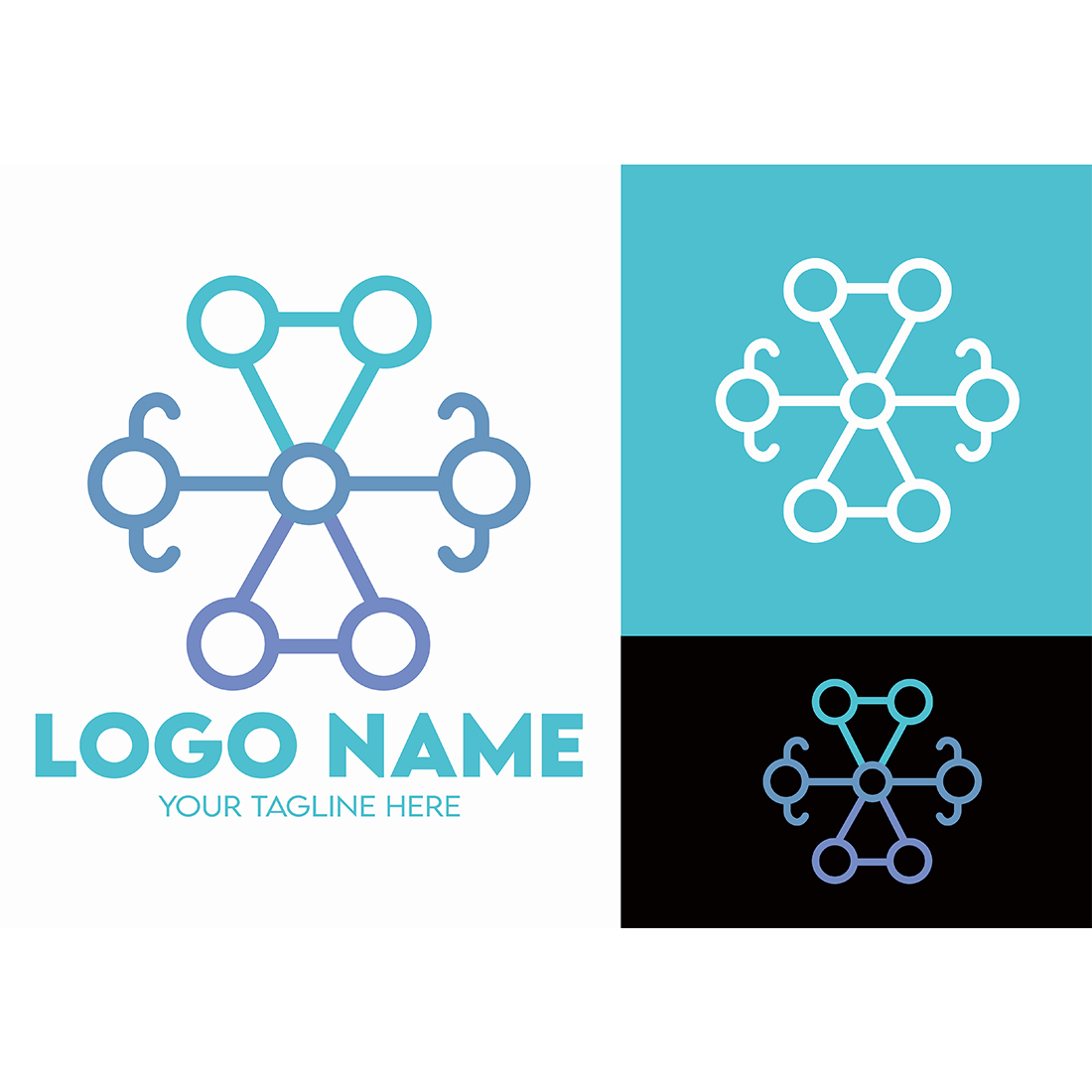 Modern Minimalist Tech Start-up Logo Design for Businesses With AI Chipset Sign, Professional Creative Artificial Intelligence Start-up Luxury Elegant Gradient Monogram Logo Design for Brands Companies cover image.