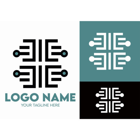 Modern Minimalist Tech Start-up Logo Design for Businesses With AI Chipset Sign, Professional Creative Artificial Intelligence Start-up Luxury Elegant Gradient Monogram Logo Design for Brands Companies cover image.