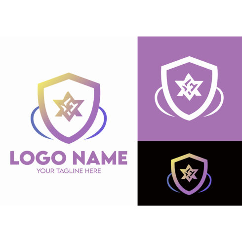 Modern Minimalist Security Company Start-up Logo Design for Businesses With Shield Lock Sign, Professional Creative Monogram For Security Start-up Colorful Gradient Logo Design for Brands Companies cover image.