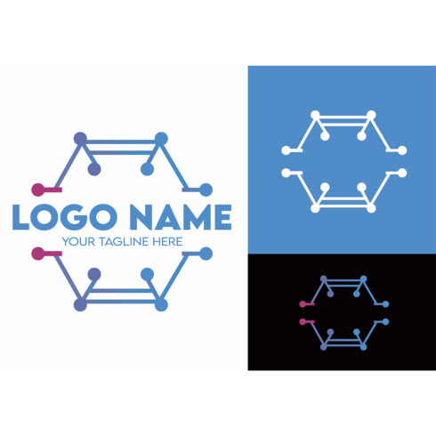 Modern Minimalist Tech Start-up Logo Design for Businesses With AI Chipset Sign, Professional Creative Artificial Intelligence Start-up Luxury Elegant Gradient Monogram Logo Design for Brands Companies cover image.