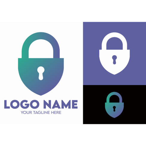 Modern Minimalist Security Company Start-up Logo Design for Businesses With Shield Lock Sign, Professional Creative Monogram For Security Start-up Colorful Gradient Logo Design for Brands Companies cover image.