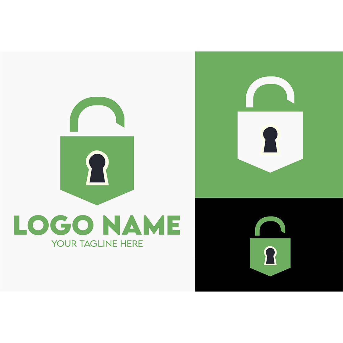 Modern Minimalist Security Company Start-up Logo Design for Businesses With Shield Lock Sign, Professional Creative Monogram For Security Start-up Colorful Gradient Logo Design for Brands Companies preview image.