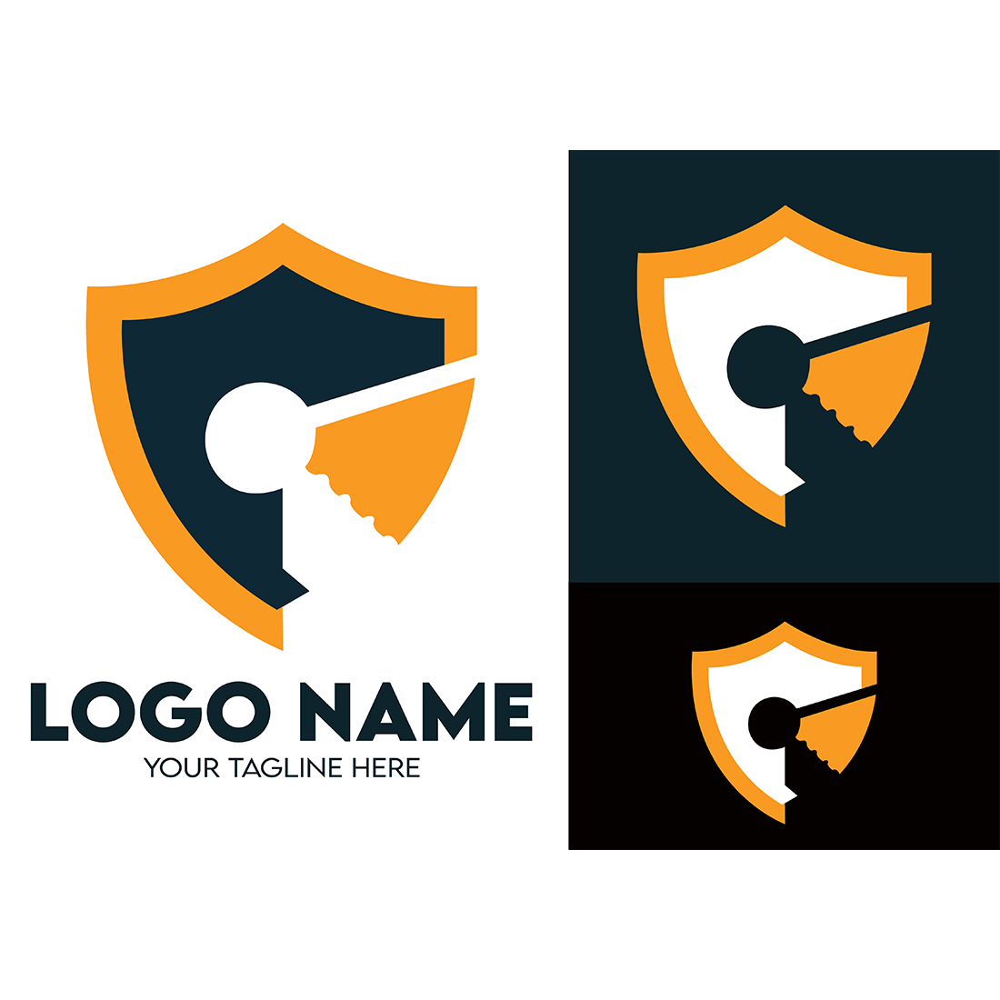 Modern Minimalist Security Company Start-up Logo Design for Businesses With Shield Lock Sign, Professional Creative Monogram For Security Start-up Colorful Gradient Logo Design for Brands Companies preview image.