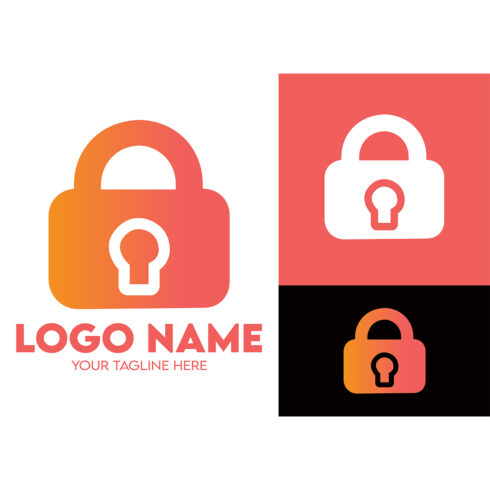 Modern Minimalist Security Company Start-up Logo Design for Businesses With Shield Lock Sign, Professional Creative Monogram For Security Start-up Colorful Gradient Logo Design for Brands Companies cover image.