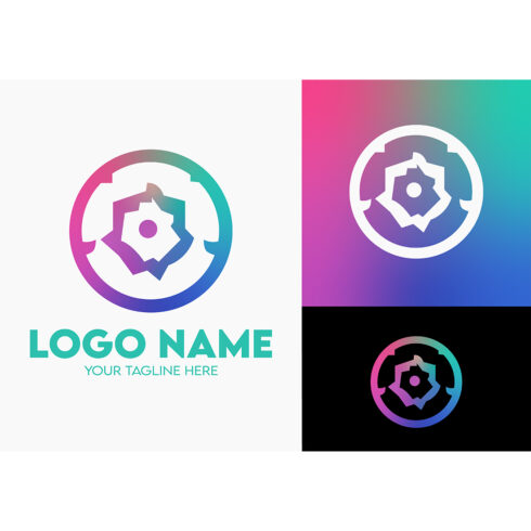 Modern Minimalist Tech Start-up Logo Design for Businesses With AI Chipset Sign, Professional Creative Artificial Intelligence Start-up Luxury Elegant Gradient Monogram Logo Design for Brands Companies cover image.