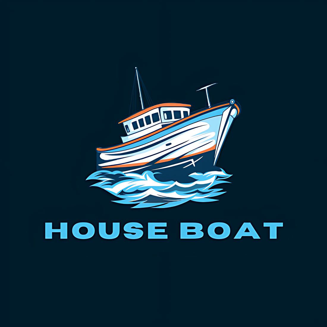 House boat Image (PNG File) preview image.