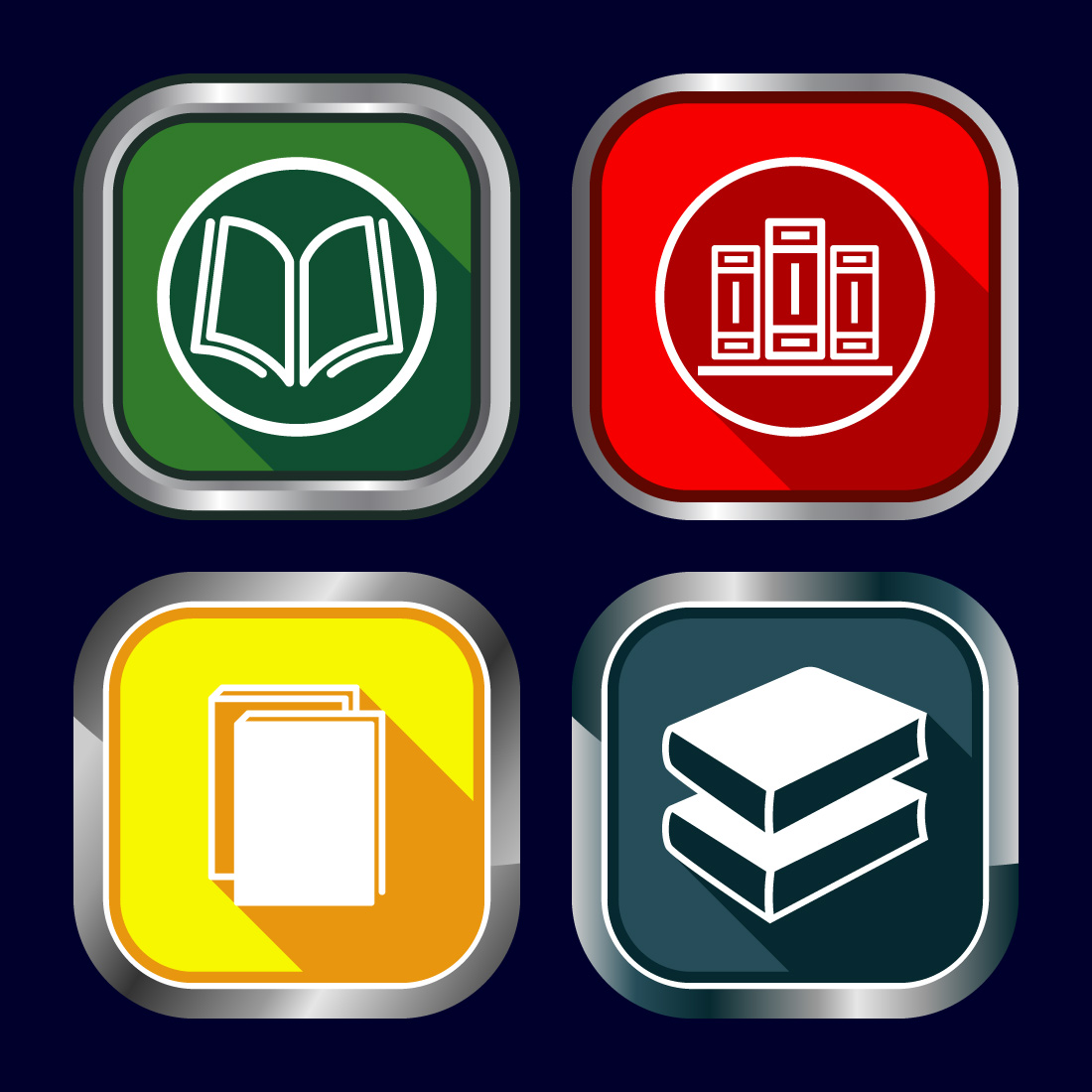 Book Icon Design Illustration, Book Icon For Apps and Websites, Button Design cover image.