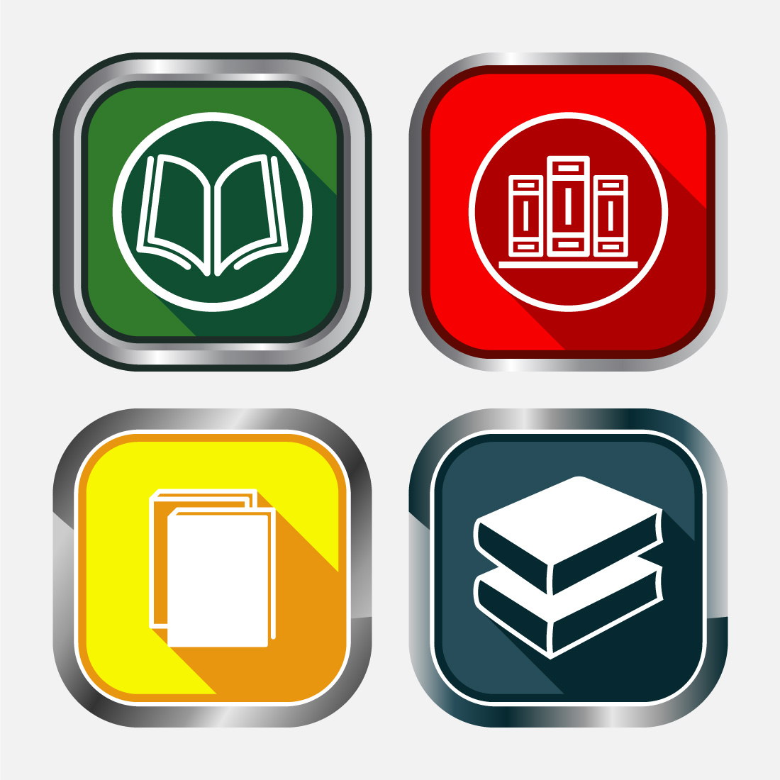 Book Icon Design Illustration, Book Icon For Apps and Websites, Button Design preview image.