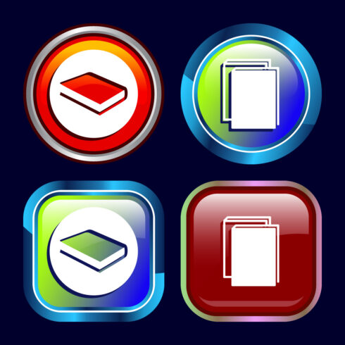 Book Icon Design Illustration, Book Icon For Apps and Websites, Button Design cover image.