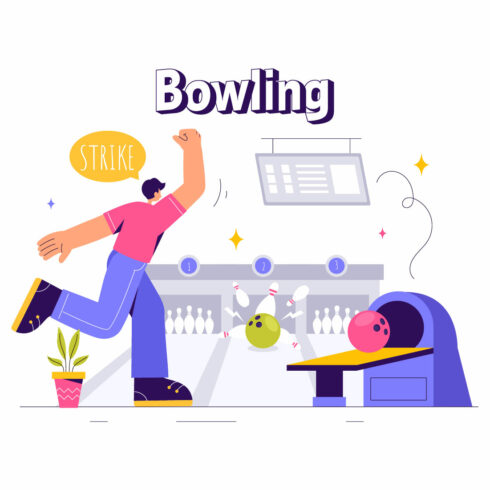 13 Bowling Game Illustration cover image.