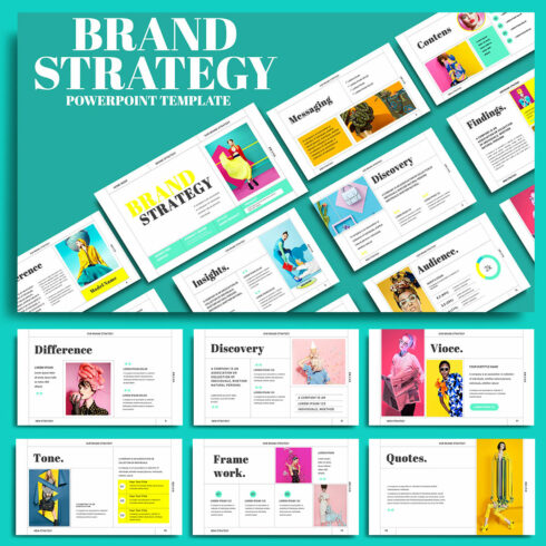 Brand Strategy Persentation Template cover image.