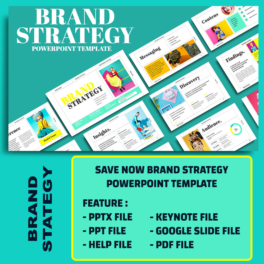 Brand Strategy Persentation Template preview image.