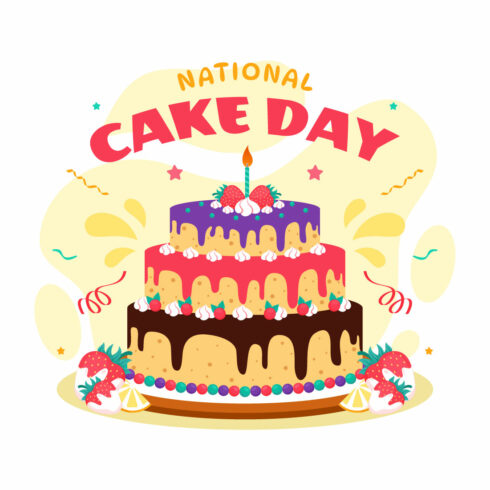 12 National Cake Day Illustration cover image.