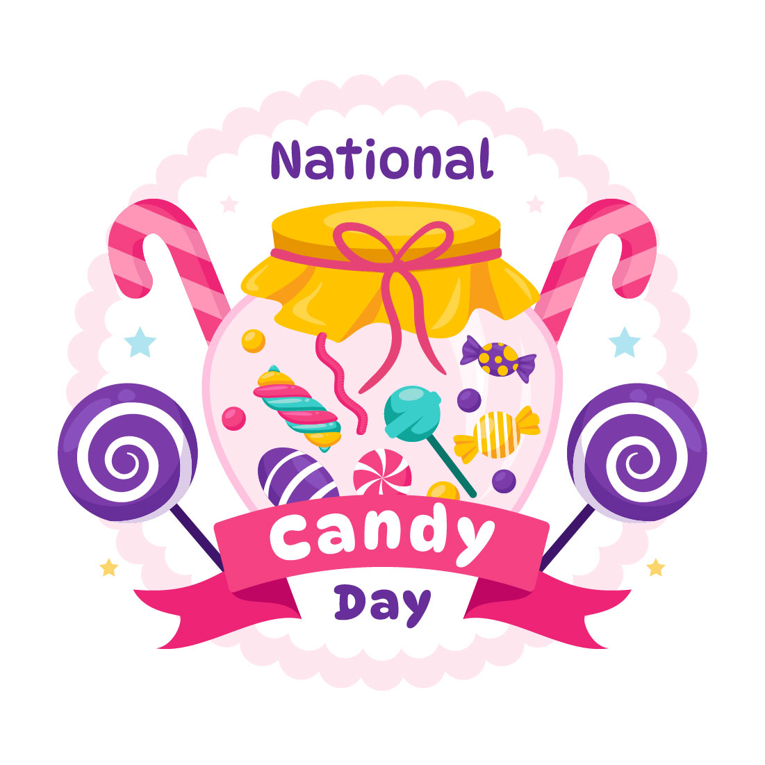 10 National Candy Day Illustration cover image.