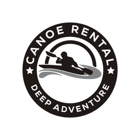 Canoe Rental Logo or Icon Design Vector Image Template cover image.