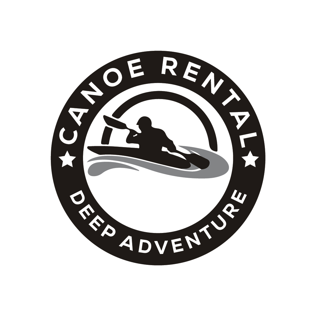 Canoe Rental Logo or Icon Design Vector Image Template cover image.