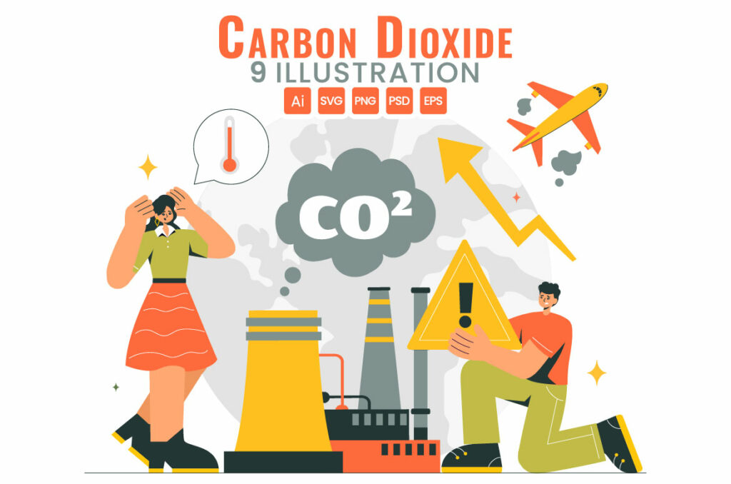 9 Carbon Dioxide or CO2 Illustration - MasterBundles
