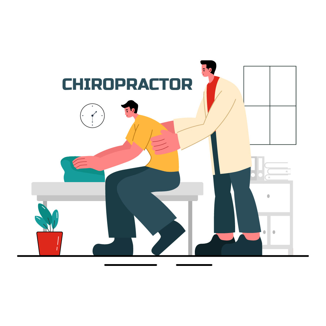 9 Chiropractor Physiotherapy Rehabilitation Illustration cover image.