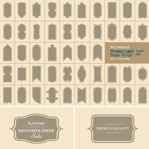 50 Vintage Label Shape Collection cover image.