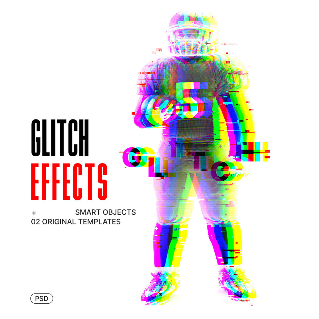 Editable Glitch Photo Effect cover image.