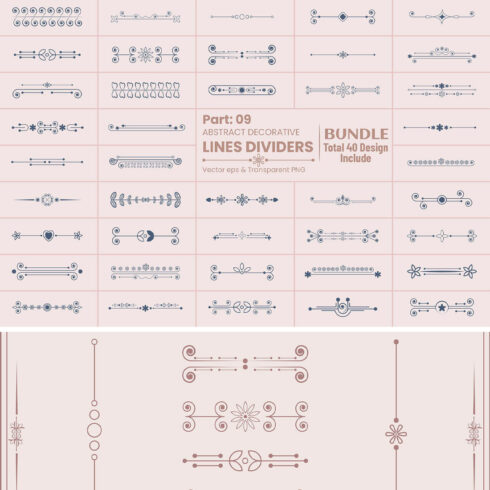 Floral Dividers Design Frames Bundle cover image.