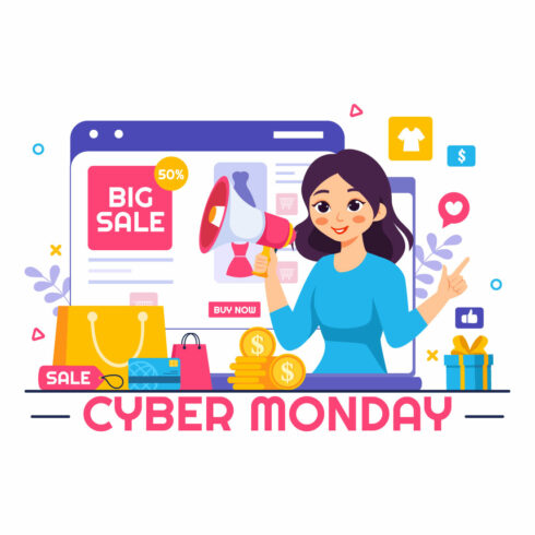 13 Cyber Monday Event Illustration cover image.