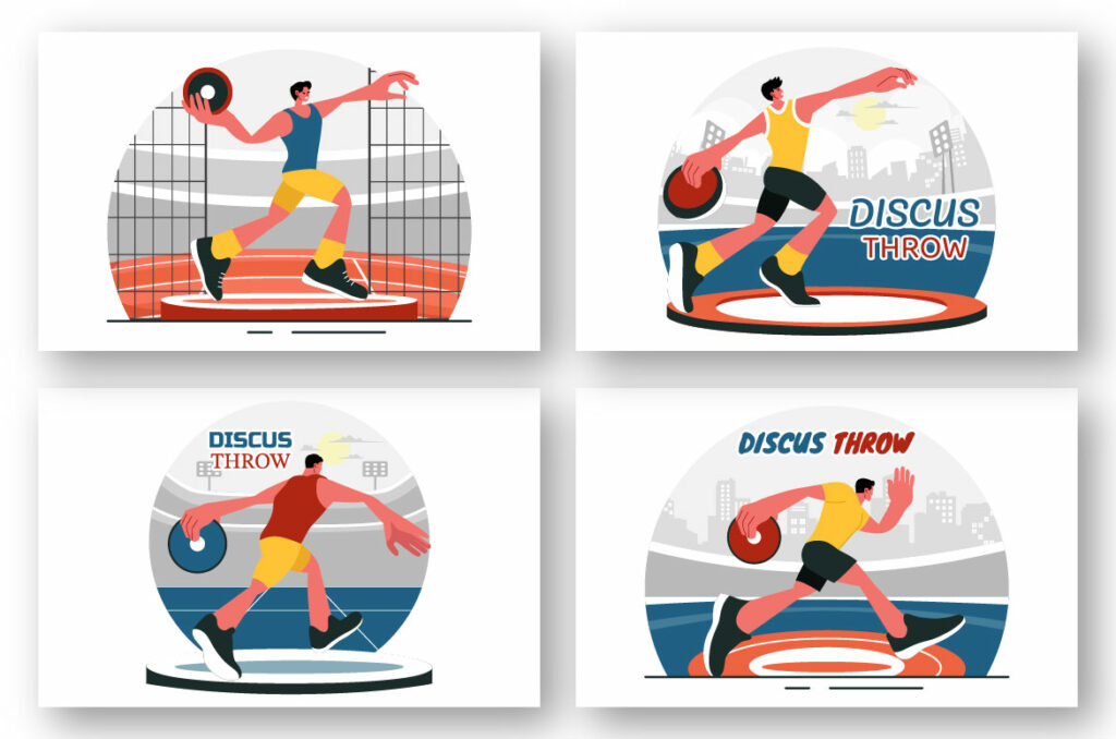 9 Discus Throw Playing Illustration - MasterBundles