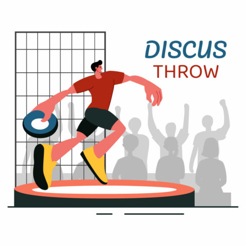 9 Discus Throw Playing Illustration cover image.