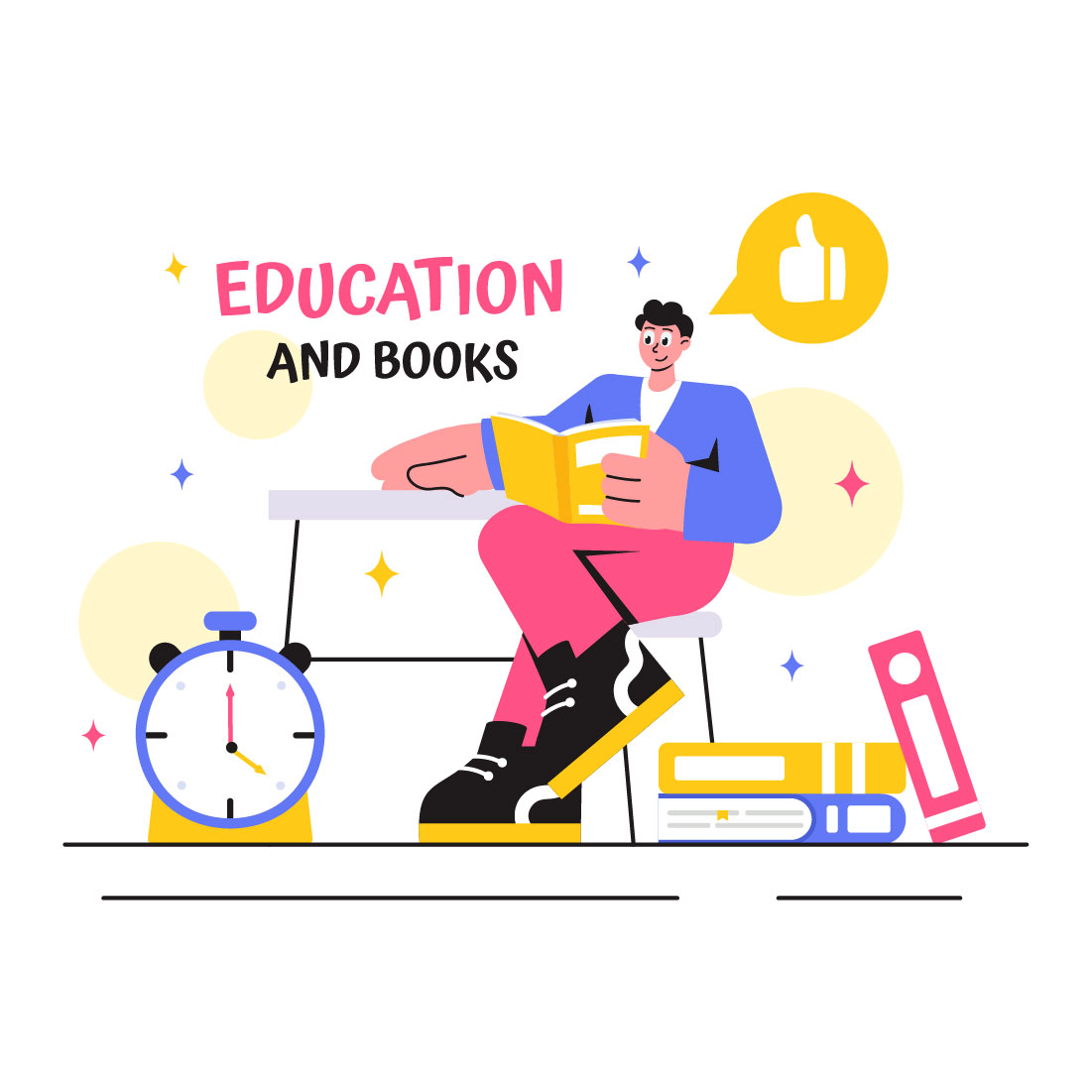 15 Education and Books Illustration preview image.