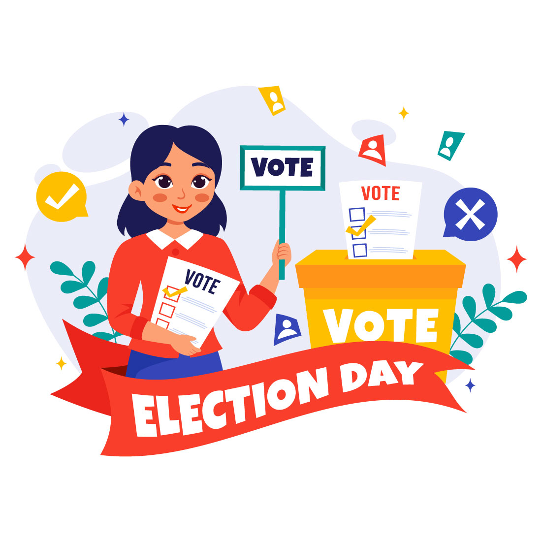 11 Election Day Political Illustration cover image.