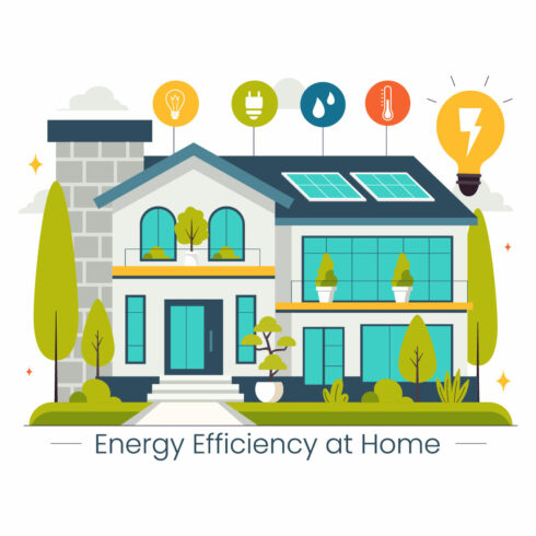 9 Energy Efficiency at Home Illustration cover image.