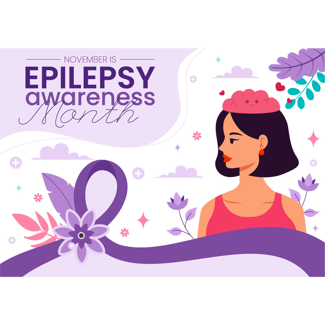 13 National Epilepsy Awareness Month Illustration preview image.