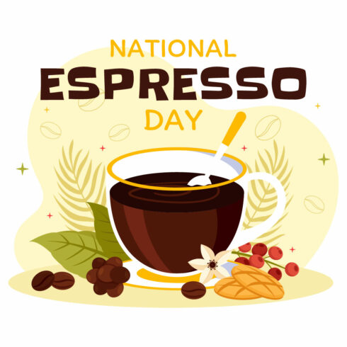 11 National Espresso Day Illustration cover image.